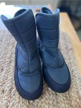Lands' End Navy Kids Snow Boots